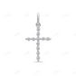 Minimal Cross Sterling Silver Moissanite Unisex Pendant Hip Hop Pendent customdiamjewel