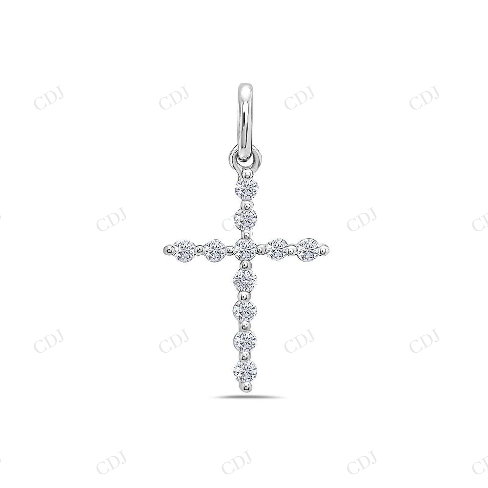 Minimal Cross Sterling Silver Moissanite Unisex Pendant Hip Hop Pendent customdiamjewel