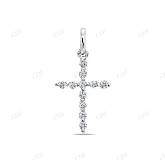 Minimal Cross Sterling Silver Moissanite Unisex Pendant Hip Hop Pendent customdiamjewel