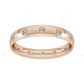Rose Gold Flush Setting CVD Diamond Wedding Band