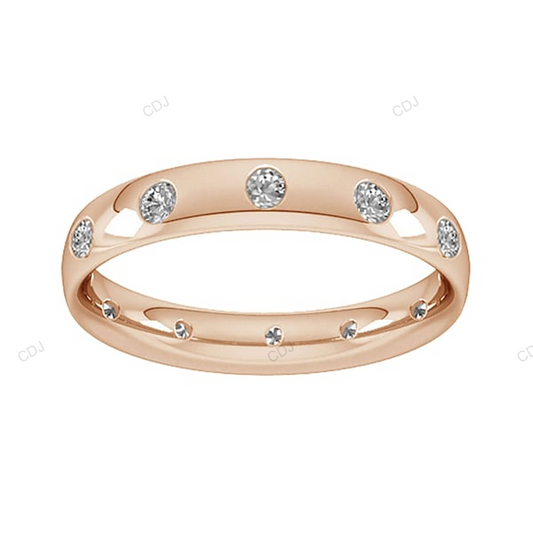Rose Gold Flush Setting CVD Diamond Wedding Band Wedding Band customdiamjewel
