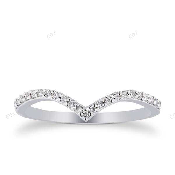 White Gold Half Eternity Lab Grown Diamond Wedding Band