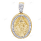 Mother Mary Two-Tone Lab Grown Diamond Pendant hip hop jewelry CustomDiamJewel