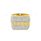 925 Silver Moissanite Baguette Diamond Cluster Ring Hip Hop Ring customdiamjewel