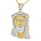 Jesus Face CVD Diamond Yellow Gold Hip Hop Pendant hip hop jewelry CustomDiamJewel