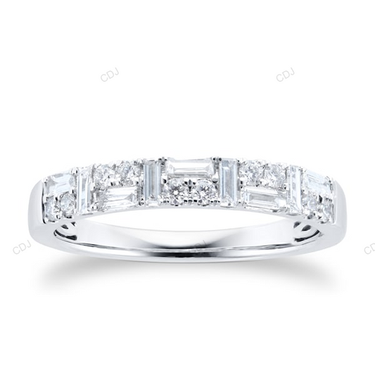 White Gold CVD Diamond Wedding Band For Every Day Wedding Band customdiamjewel