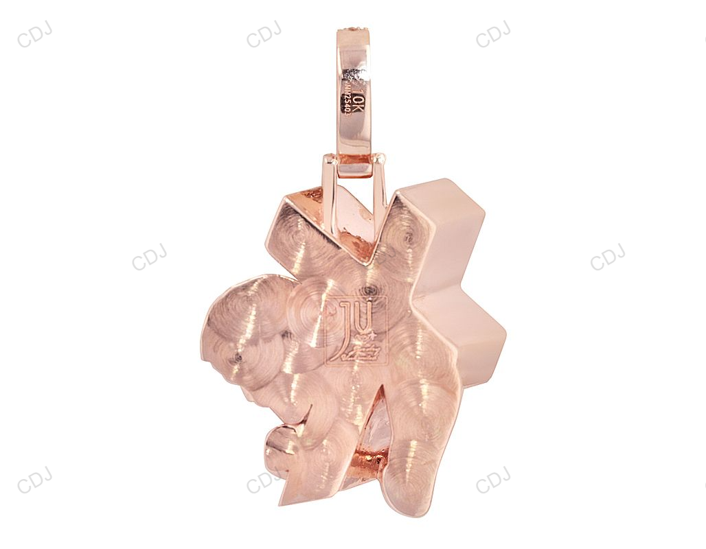 Jesus Carrying Lab Grown Diamond Gold Hip Hop Pendant hip hop jewelry CustomDiamJewel