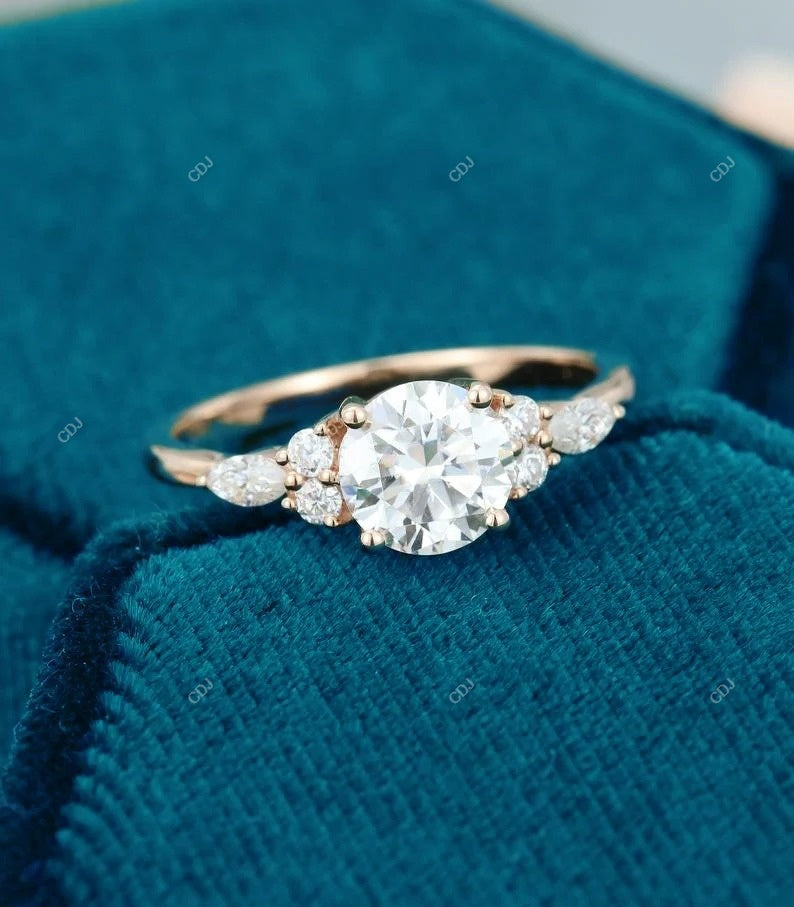 2.00 CTW Round Cut Lab-Grown Diamond Cluster Ring