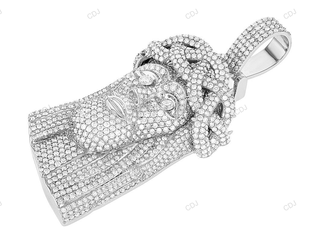 CVD Diamond Gold Cuban Style Head Jesus Hip Hop Pedant hip hop jewelry CustomDiamJewel