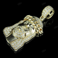 Lab Grown Diamond Yellow Gold Jesus Cuban Link Crown Pendant hip hop jewelry CustomDiamJewel