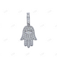 Hip Hop Style Luxury Hamsa Hand 925 Silver Pendant Hip Hop Pendent customdiamjewel