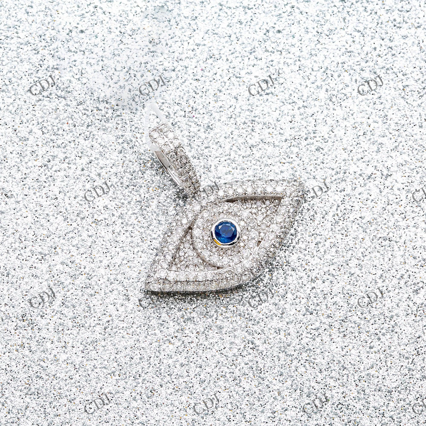 925 Silver Evil Eye Moissanite Pendant Hip Hop Pendent customdiamjewel