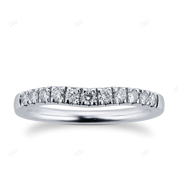 White Gold CVD Diamond Handmade Wedding Band