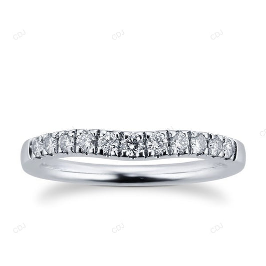 White Gold CVD Diamond Handmade Wedding Band