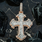 925 Silver Moissanite Baguette Cross Pendant Hip Hop Pendent customdiamjewel