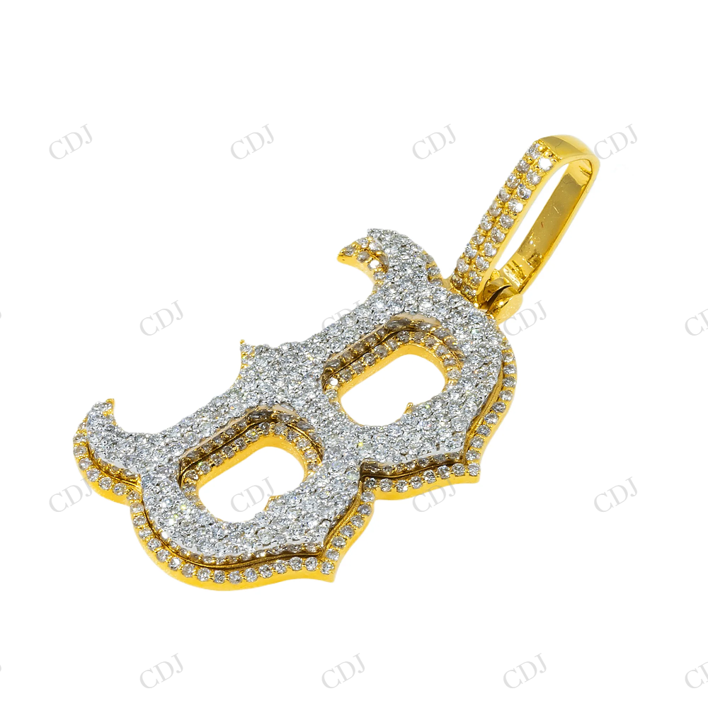 B Letter 925 Silver Moissanite Custom Pendant Hip Hop Pendent customdiamjewel
