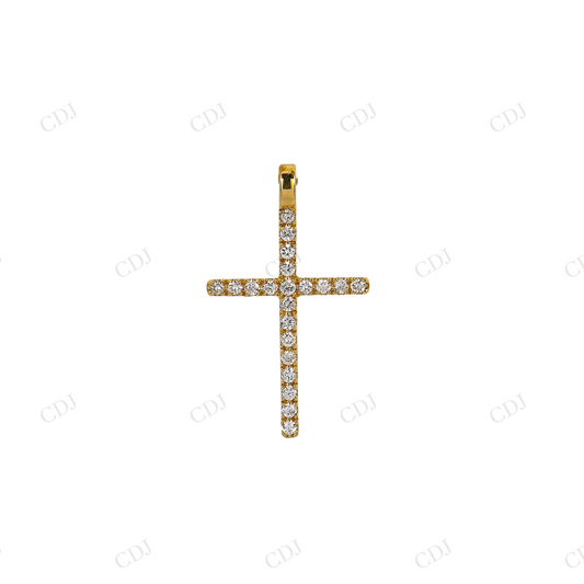 Minimalist Cross Religious Moissanite 925 Silver Pendant Hip Hop Pendent customdiamjewel