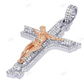 Jesus Cross Lab Grown Diamond Two-Tone Customize Pendant hip hop jewelry CustomDiamJewel