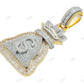 Custom Money Bag 925 Silver Moissanite Pendant Hip Hop Pendent customdiamjewel