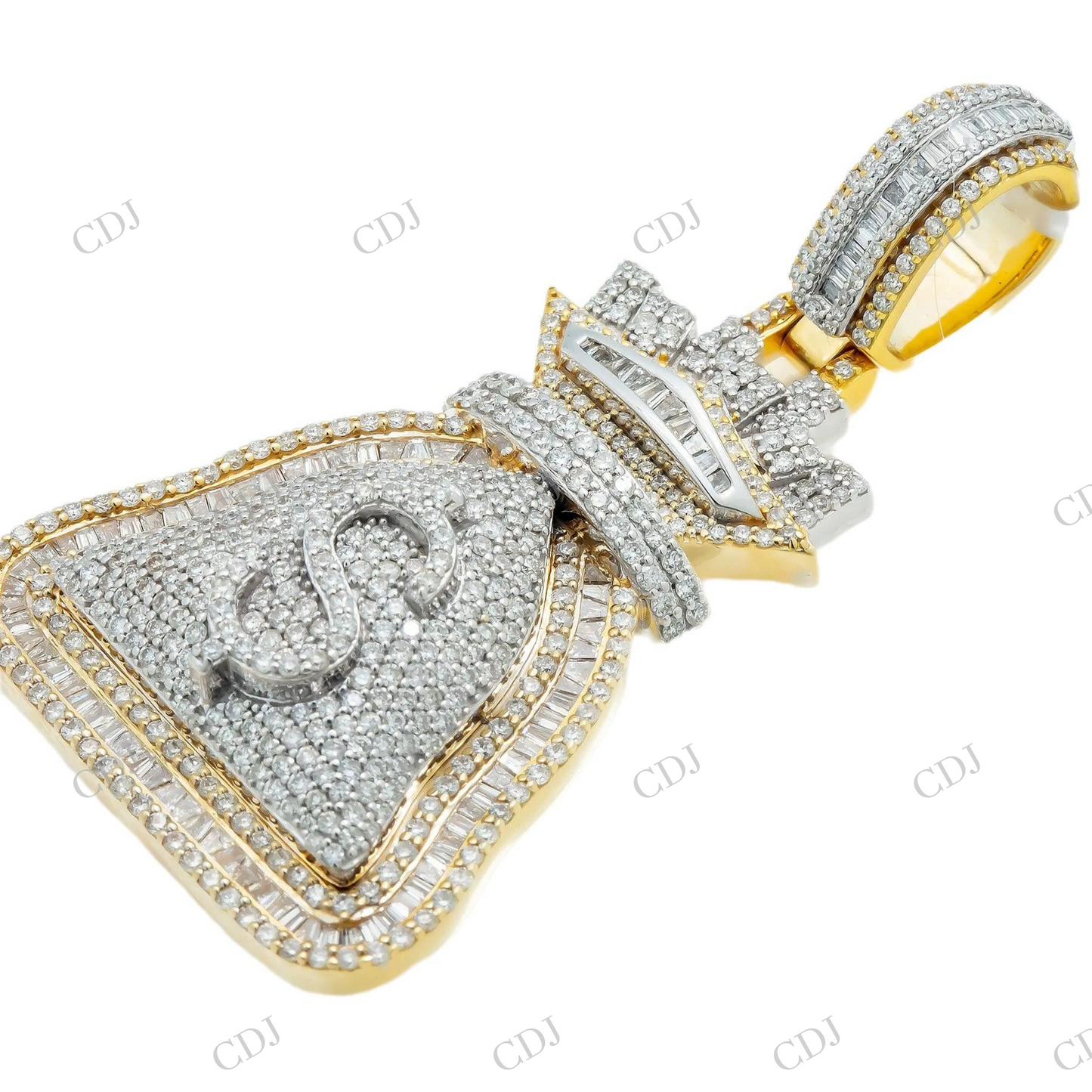 Custom Money Bag 925 Silver Moissanite Pendant Hip Hop Pendent customdiamjewel