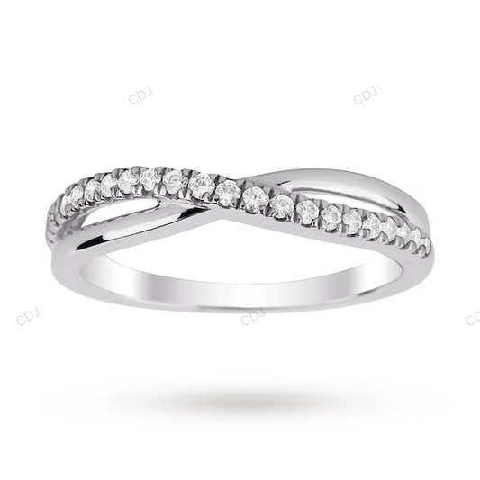 White Solid Gold Lab Grown Diamond Wedding Band Wedding Band customdiamjewel