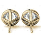 Yellow Gold Bezel Set Lab Grown Diamond Earrings customdiamjewel
