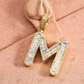 Custom Initial M 925 Silver Moissanite Pendant Hip Hop Pendent customdiamjewel