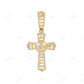 Baguette Cut Moissanite Iced Out Cross 925 Silver Pendant Hip Hop Pendent customdiamjewel