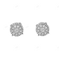 Gold Lab Grown Diamond Cluster Stud Earrings