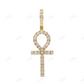 925 Silver Iced Out Moissanite Egyptian Ankh Cross Pendant Hip Hop Pendent customdiamjewel