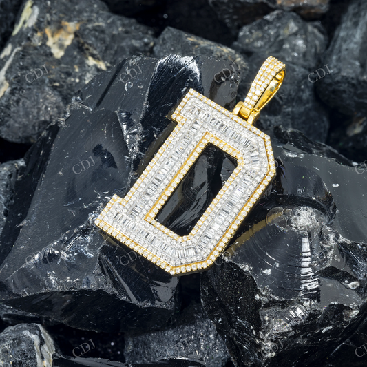 Custom 925 Silver Letter D Moissanite Pendant Hip Hop Pendent customdiamjewel
