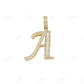 0.50CTW A Letter Moissanite 925 Sterling Silver Pendant Hip Hop Pendent customdiamjewel
