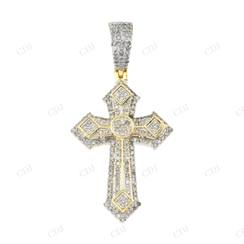 Customized Iced Out Cross 925 Silver Moissanite Pendant Hip Hop Pendent customdiamjewel