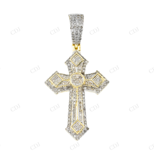 Customized Iced Out Cross 925 Silver Moissanite Pendant Hip Hop Pendent customdiamjewel