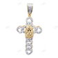 Two-Tone Lab Grown Diamond Jesus Head Cuban Style Pendant hip hop jewelry CustomDiamJewel