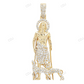Saint Lazarus Lab Grown Diamond Yellow Gold Designer Pendant hip hop jewelry CustomDiamJewel