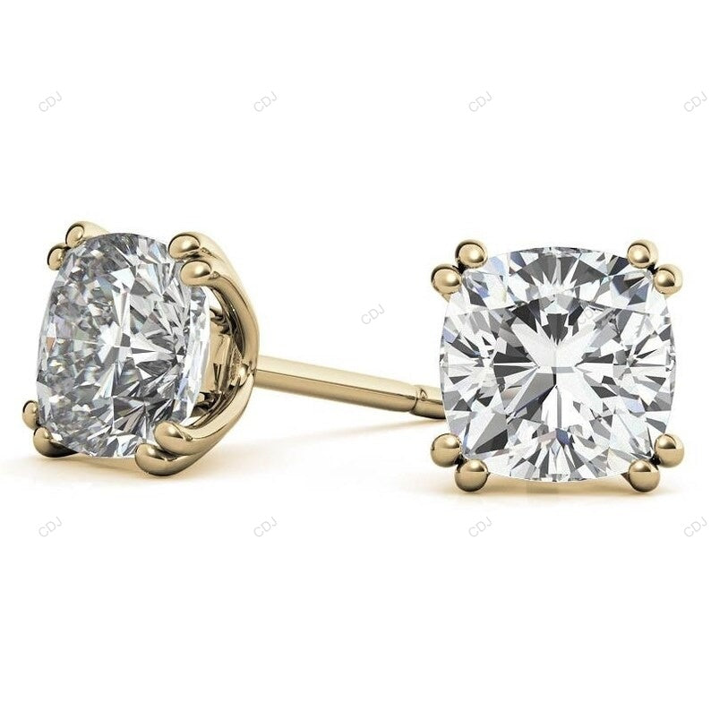 White Gold Lab Grown Diamond Stud Earring For Everyday