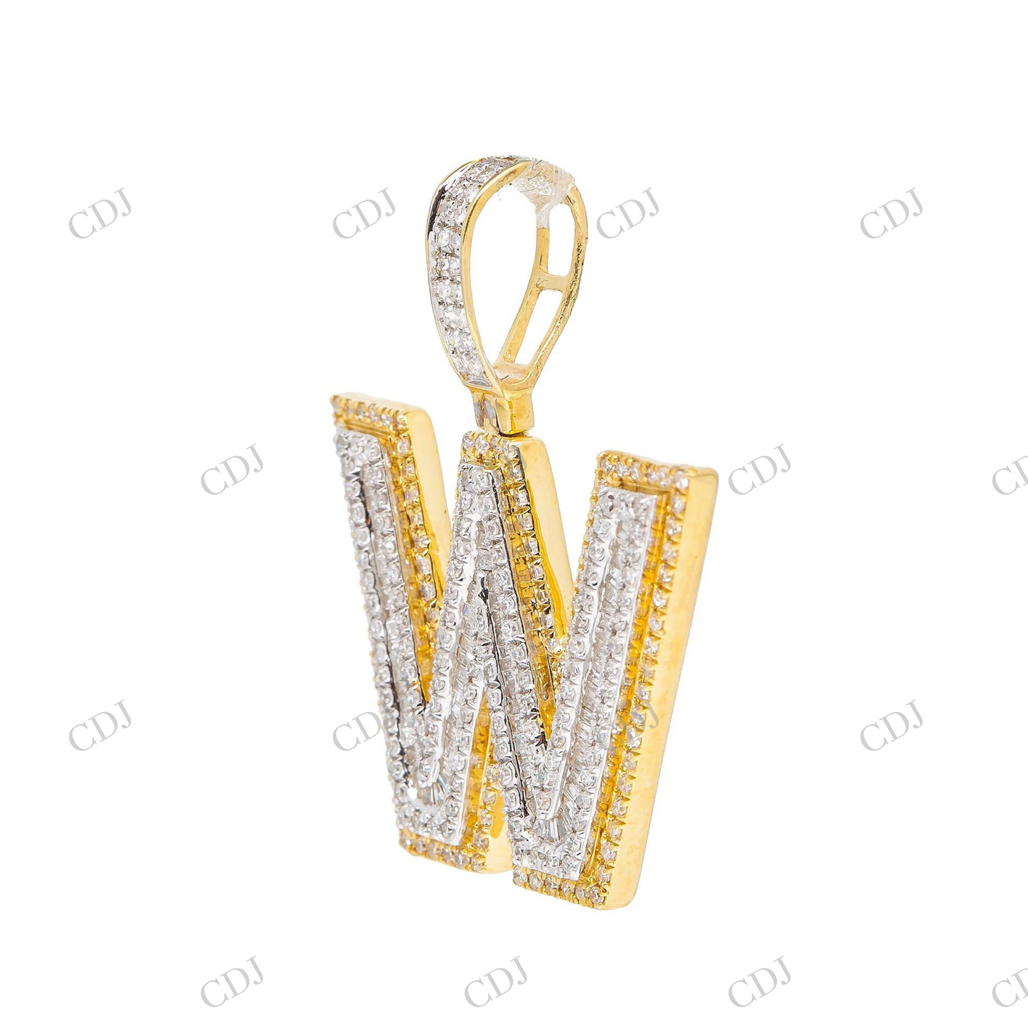 Moissanite W Silver Moissanite Pendant Hip Hop Pendent customdiamjewel