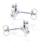 Halo Setting Lab Grown Diamond Stud Earrings