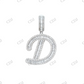 1" 925 Sterling Silver Baguette Cut Moissanite Luxury Initial D Pendant Hip Hop Pendent customdiamjewel