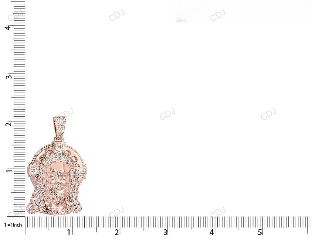 Halo Cross Jesus Lab Grown Diamond Gold Luxury Pendant hip hop jewelry CustomDiamJewel