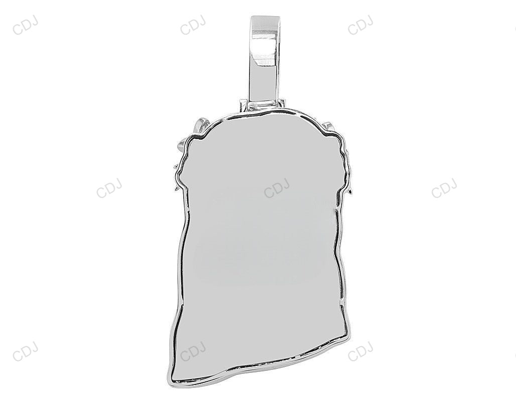 Two-Tone Lab Grown Diamond Marquise Cut Iced Out Jesus Pendant hip hop jewelry CustomDiamJewel