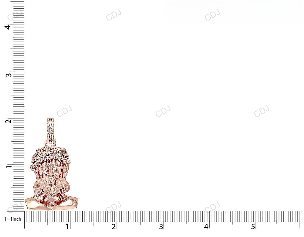 Bleeding Jesus Crown Lab Grown Diamond Gold Pendant hip hop jewelry CustomDiamJewel