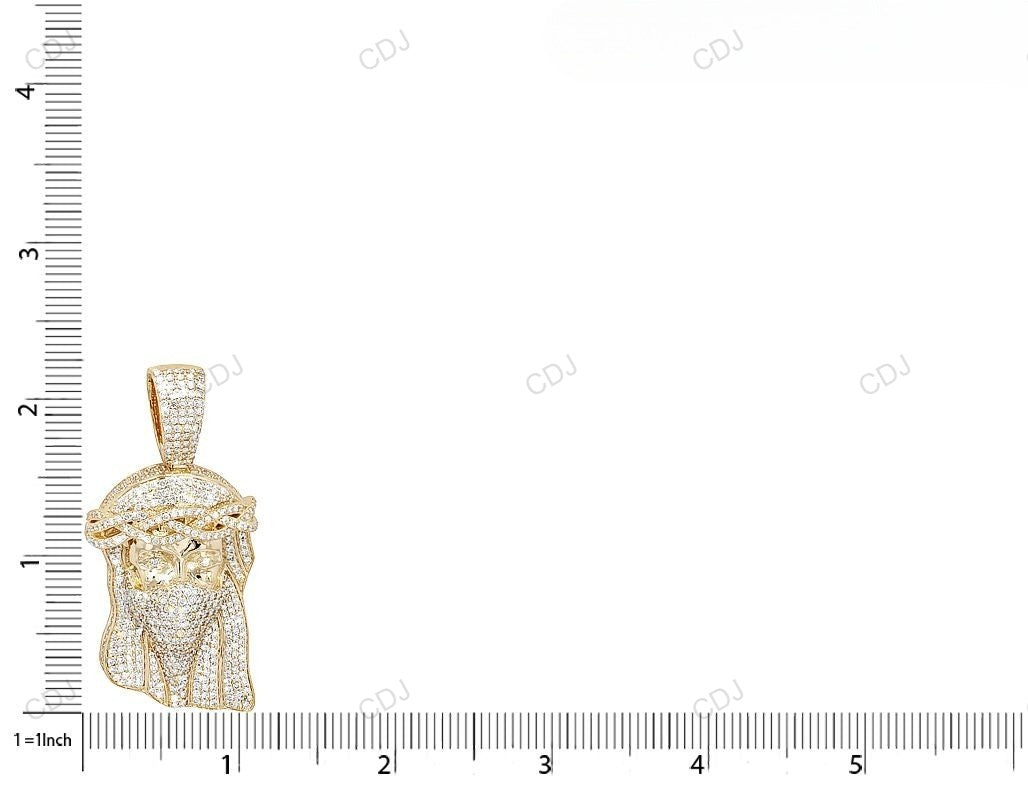 Masked Jesus Iced Out Lab Grown Diamond Solid Gold Pendant hip hop jewelry CustomDiamJewel