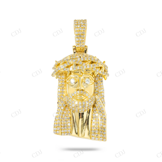 Jesus Head Sterling Silver Moissanite Pendant Hip Hop Pendent customdiamjewel
