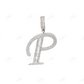 925 Sterling Silver Moissanite Bagutte Round Diamond P Letter Pendant Hip Hop Pendent customdiamjewel
