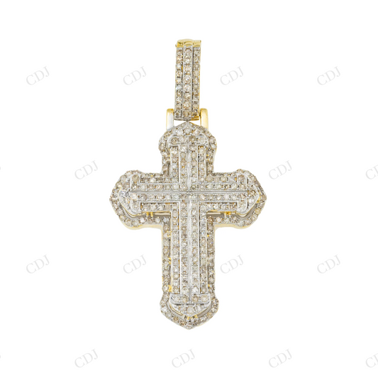 Religious 925 Silver Moissanite Cross Pendant Hip Hop Pendent customdiamjewel