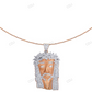 Lab Grown Diamond Jesus Face Matte Rose Gold Pendant hip hop jewelry CustomDiamJewel