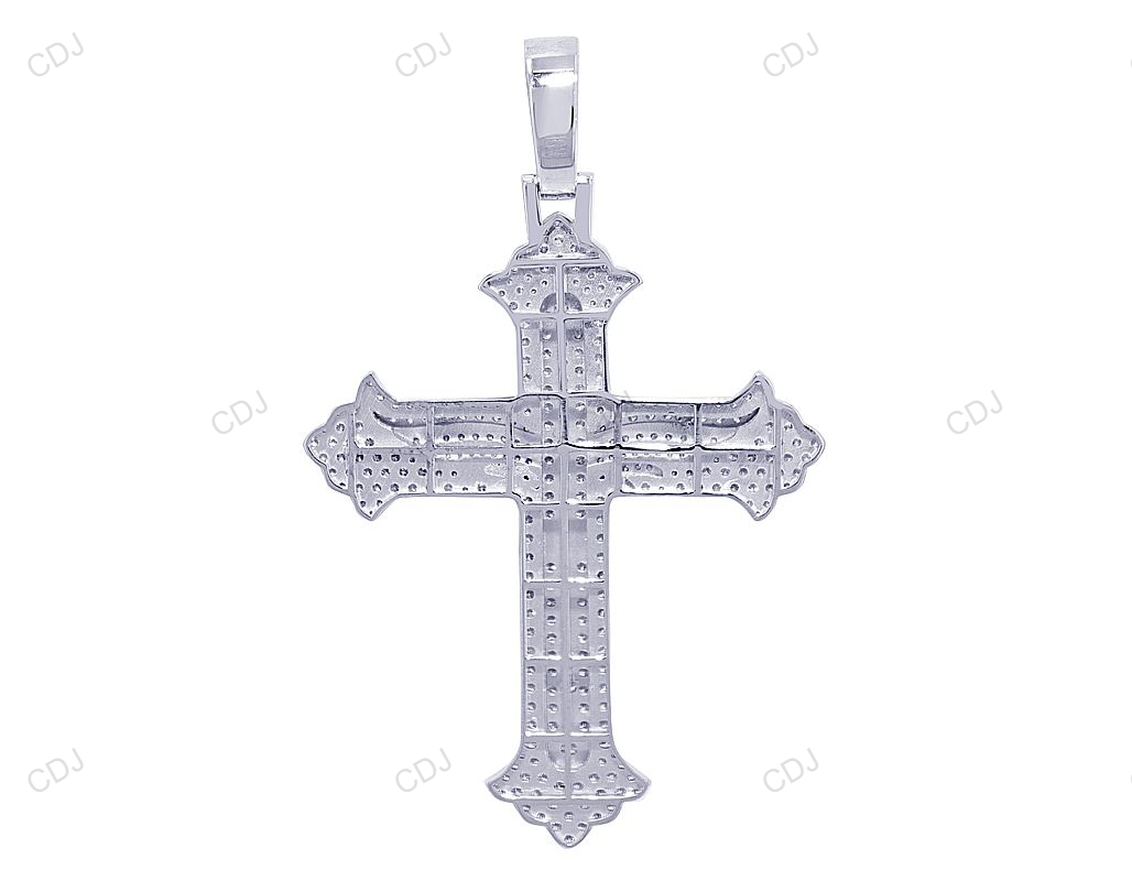 3.10 CTW Jesus Crucifix Cross Tow-Tone Gold CVD Diamond Pendant hip hop jewelry CustomDiamJewel