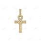 Sterling Silver Moissanite Ankh Cross Pendant Hip Hop Pendent customdiamjewel